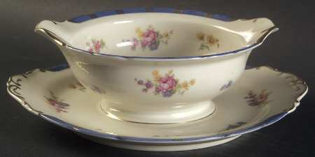 Margaret Rose Gravy Boat with Attached Underplate