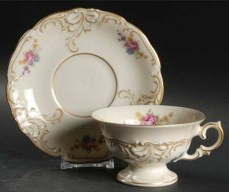 Renaissance Footed Cup & Saucer Set