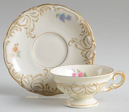 Renaissance Footed Demitasse Cup & Saucer Set