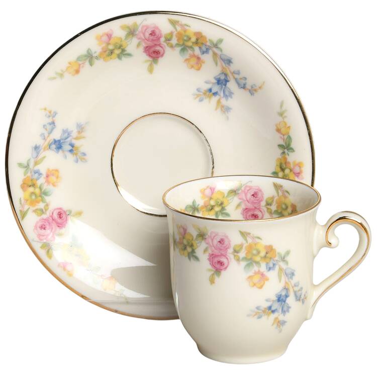 Riviera Flat Demitasse Cup & Saucer Set