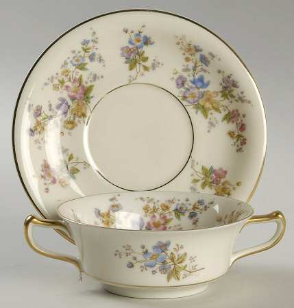 The Symphony Flat Cream Soup Bowl & Saucer Set