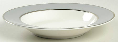 Ambassador Gray (Platinum) Rim Soup Bowl