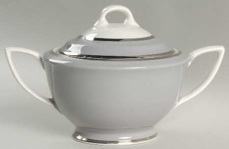 Ambassador Gray (Platinum) Sugar Bowl & Lid