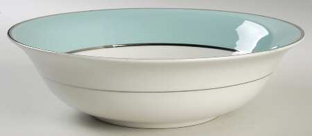 Ambassador Turquoise (Platinum) 9" Round Vegetable Bowl