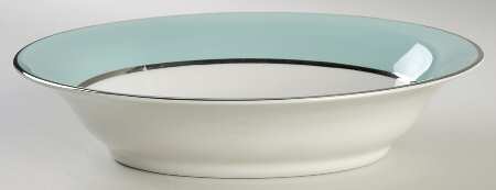 Ambassador Turquoise (Platinum) 10" Oval Vegetable Bowl