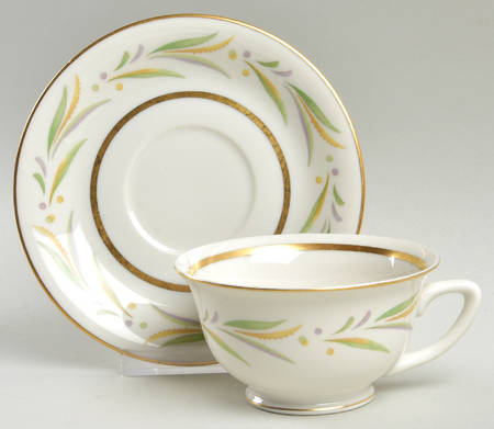 Autumn (Smooth Edge) Footed Cup & Saucer Set