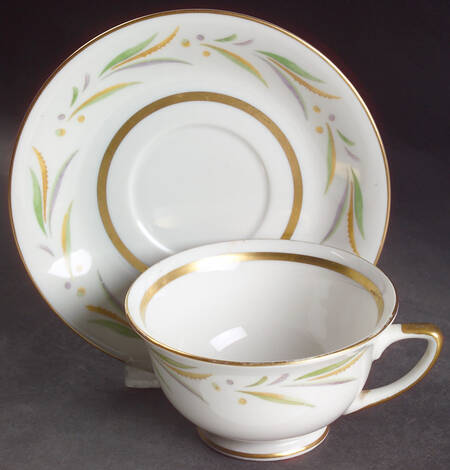 Autumn (Smooth Edge) Footed Cup & Saucer Set
