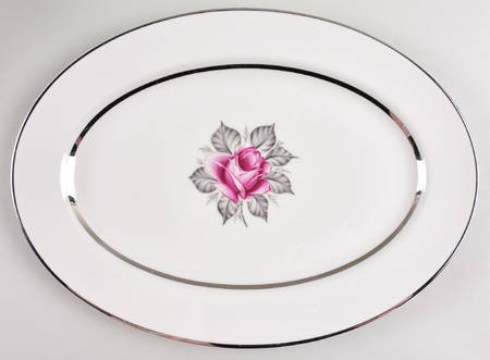 Carmen (Red Rose) 13" Oval Serving Platter
