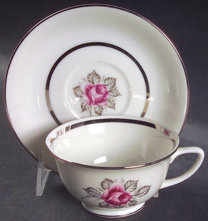 Carmen (Red Rose) Footed Cup & Saucer Set