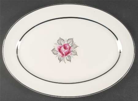 Carmen (Red Rose) 15" Oval Serving Platter