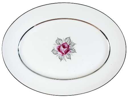Carmen (Red Rose) 11" Oval Serving Platter