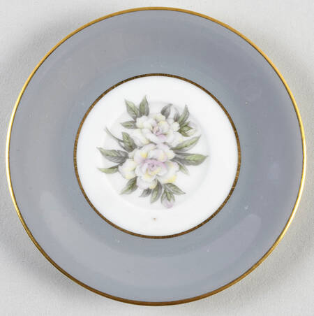 Countess Heirloom Gray (Gold Trim) Saucer