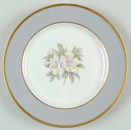 Countess Heirloom Gray (Gold Trim) Bread & Butter Plate