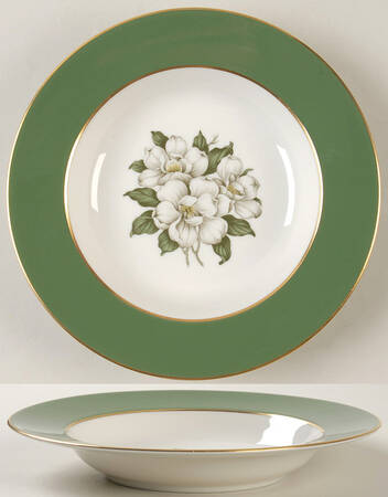 Countess Madison Jade Green Rim Soup Bowl