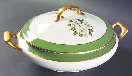 Countess Madison Jade Green Round Covered Vegetable