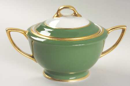Countess Madison Jade Green Sugar Bowl & Lid