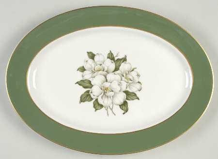 Countess Madison Jade Green 13" Oval Serving Platter