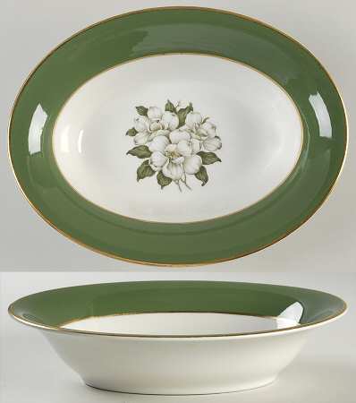 Countess Madison Jade Green 10" Oval Vegetable Bowl