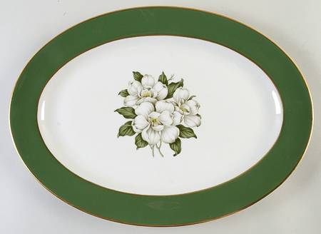 Countess Madison Jade Green 15" Oval Serving Platter