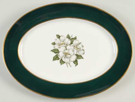 Countess Madison Teal Green 11" Oval Serving Platter
