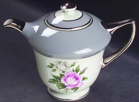 Countess Margaret Rose Gray (Platinum Trim) Teapot & Lid by Royal Jackson