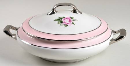 Countess Margaret Rose Pink Round Covered Vegetable