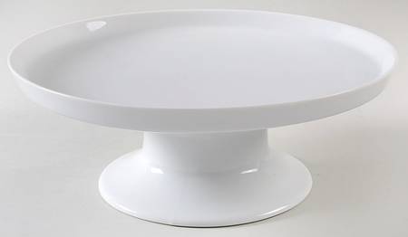 Contempri White 10" Diameter Pedestal Cake Stand