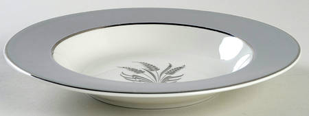 Countess Silver Wheat Gray Rim Soup Bowl