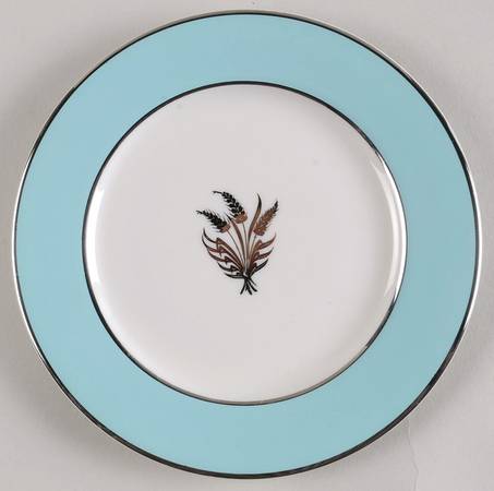 Countess Silver Wheat Turquoise Bread & Butter Plate