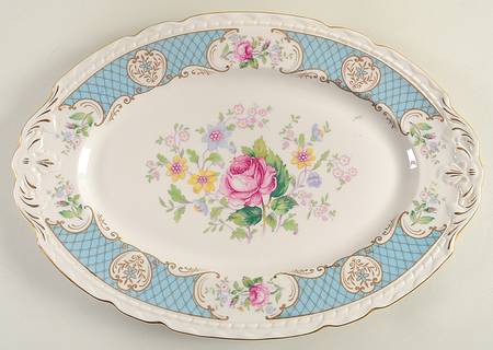 Duchess of Kent (Pearl Edge) 13" Oval Serving Platter