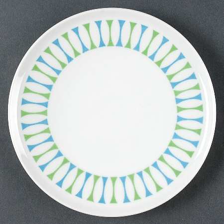 Eclipse Blue and Green Salad Plate