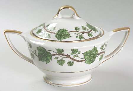 Emerald Ivy Sugar Bowl & Lid