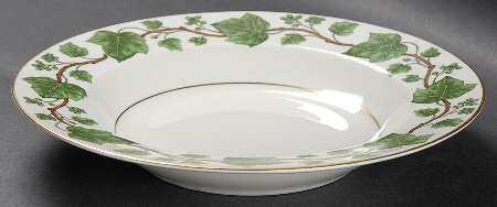 Emerald Ivy Rim Soup Bowl