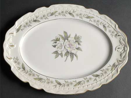 Fleur De Blanc 12" Oval Serving Platter