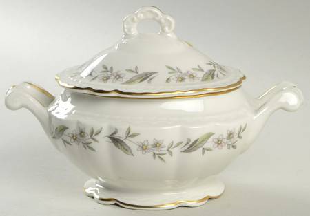 Fleur De Blanc Sugar Bowl & Lid