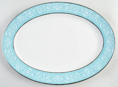 Florentine Turquoise 15" Oval Serving Platter by Royal Jackson