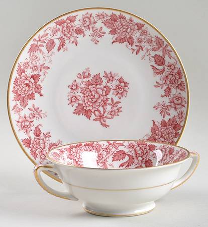 Jessica Footed Cream Soup Bowl & Saucer Set