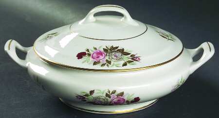 Lady Lee (Gold Trim) Round Covered Vegetable