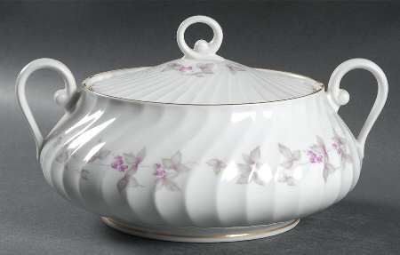 Lilac Time Round Covered Vegetable
