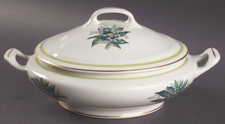 Lily of The Valley Round Covered Vegetable