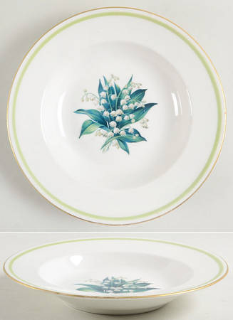 Lily of The Valley Rim Soup Bowl
