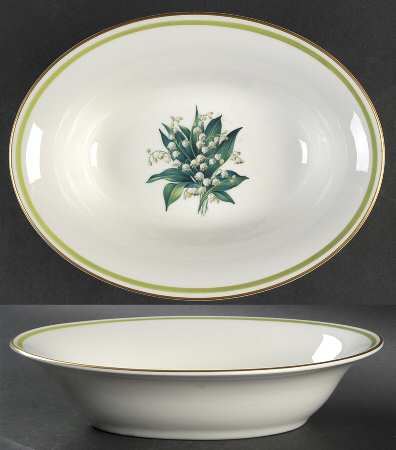 Lily of The Valley 10" Oval Vegetable Bowl
