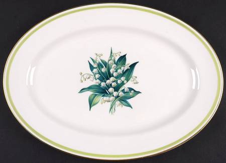 Lily of The Valley 13" Oval Serving Platter
