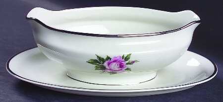 Margaret Rose Gravy Boat with Attached Underplate