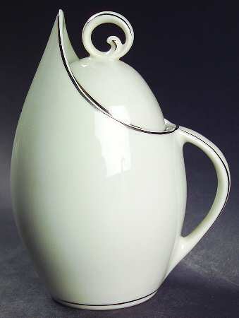 Moderne (Platinum Trim) Sugar Bowl & Lid