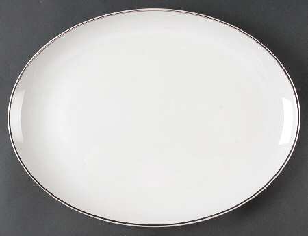 Moderne (Platinum Trim) 13" Oval Serving Platter