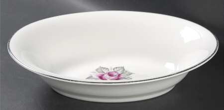 Normandy Rose 10" Oval Vegetable Bowl