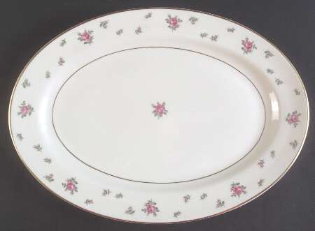 Rambler Rose 15" Oval Serving Platter