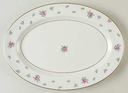 Rambler Rose 13" Oval Serving Platter
