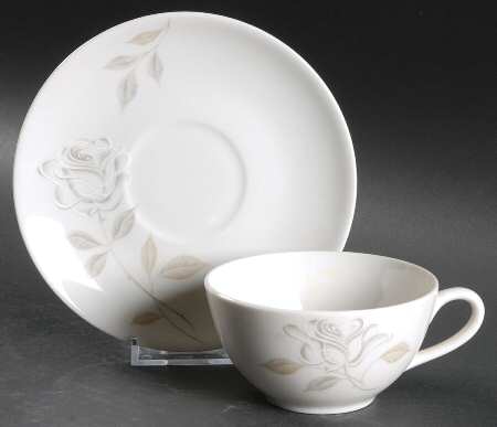 Rose Fantasy Flat Cup & Saucer Set